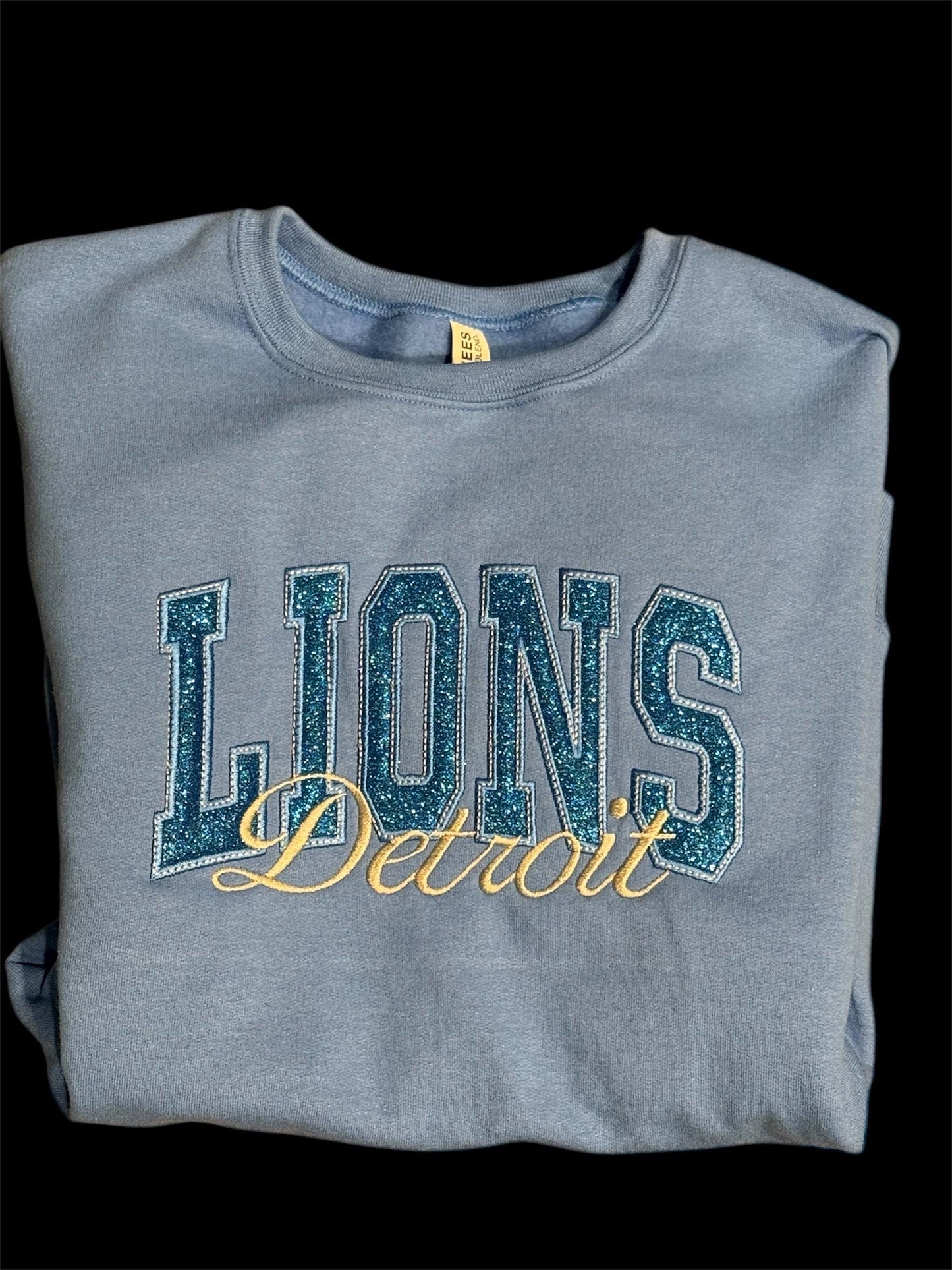 Embroidered Lions Glitter Sweatshirt/Hoodie