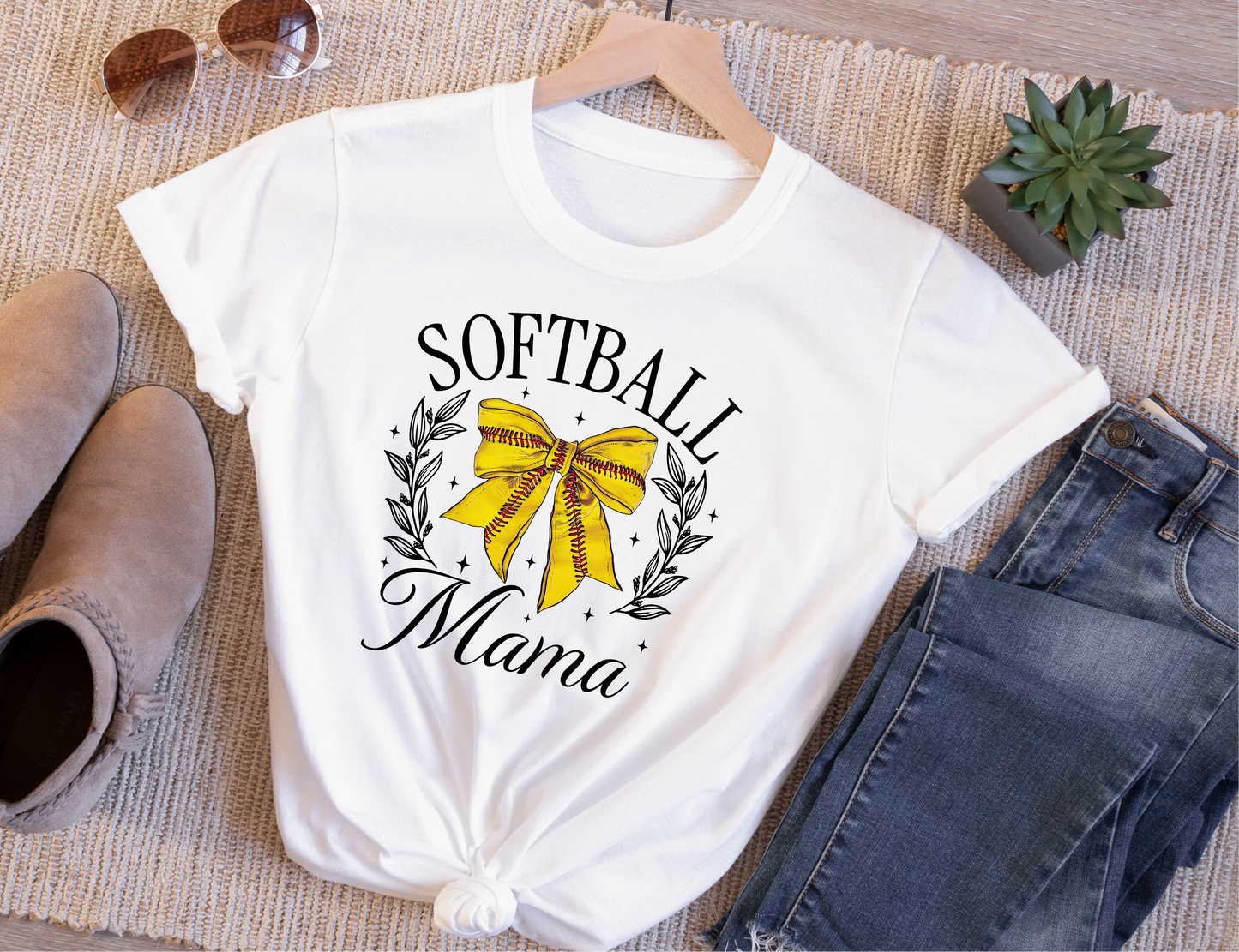 Softball Mama Bow