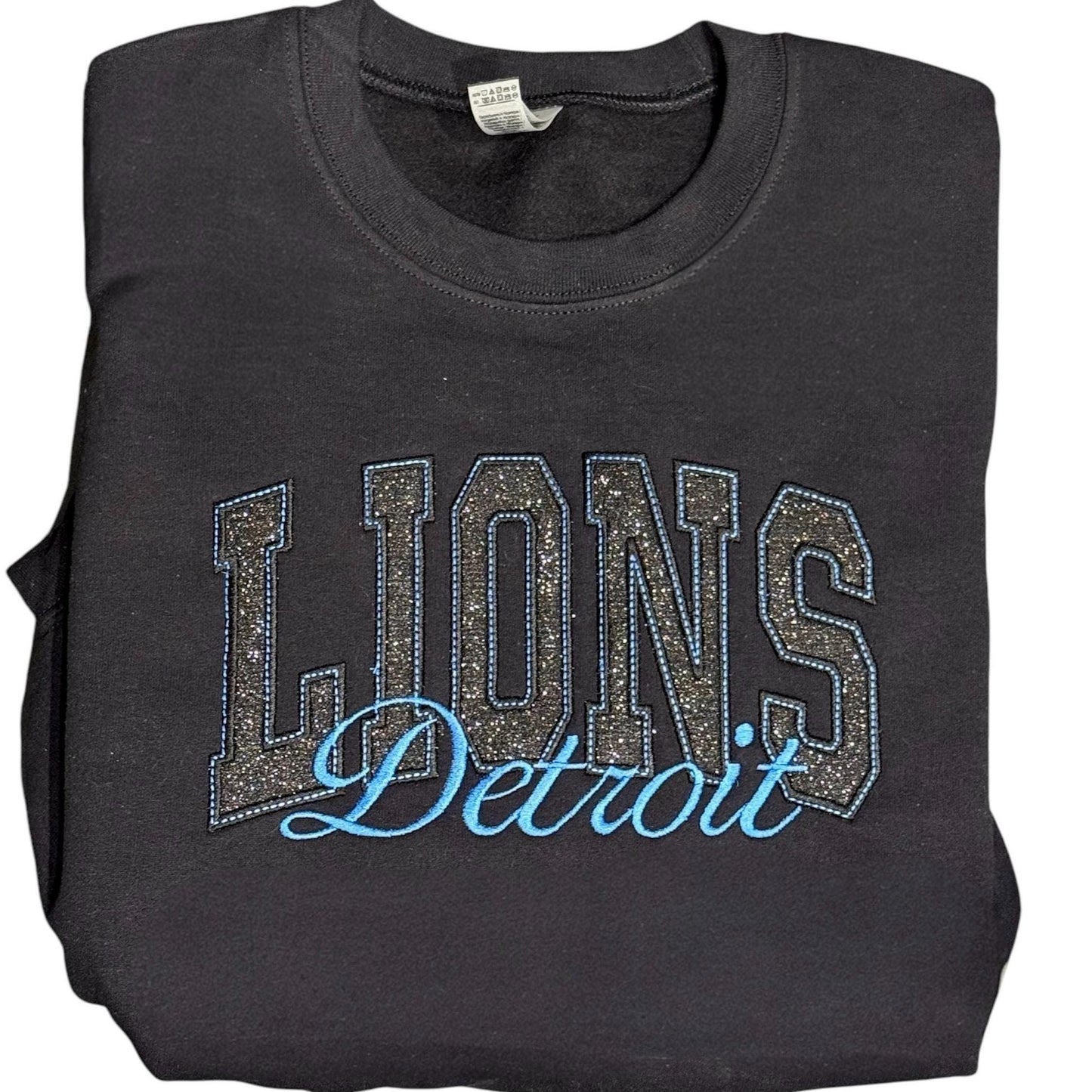 Embroidered Lions Glitter Sweatshirt/Hoodie