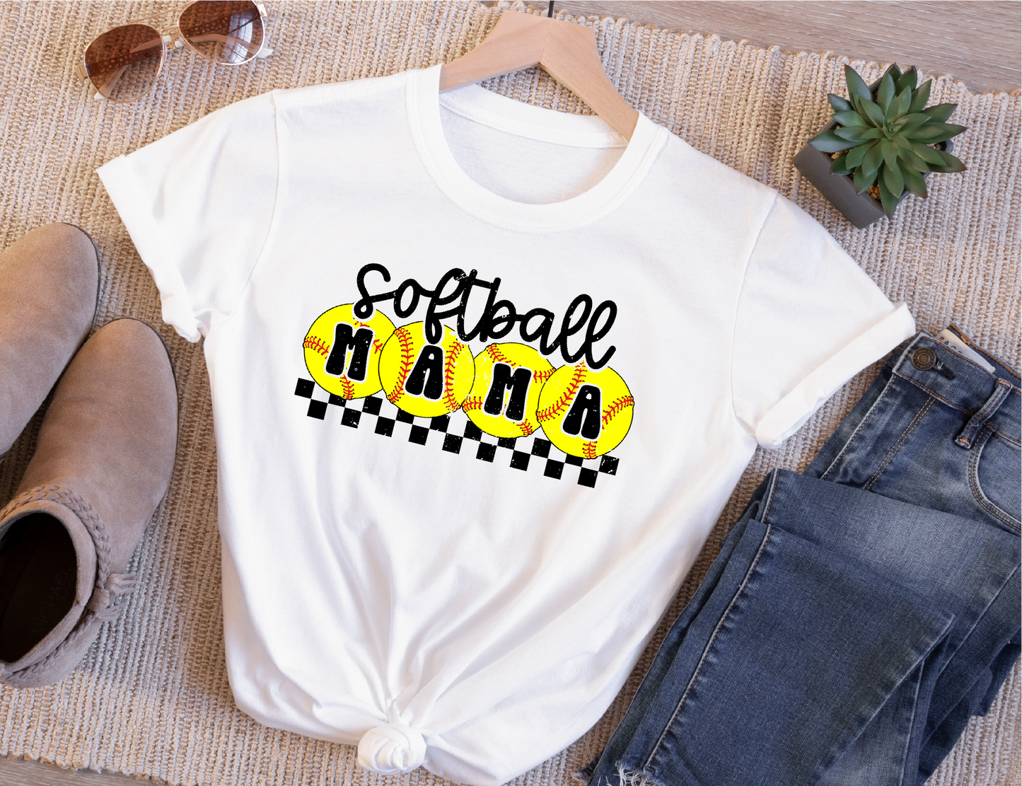 Yellow Softball Mama