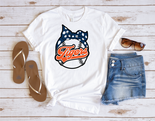 Detroit Tigers Baseball with Bow