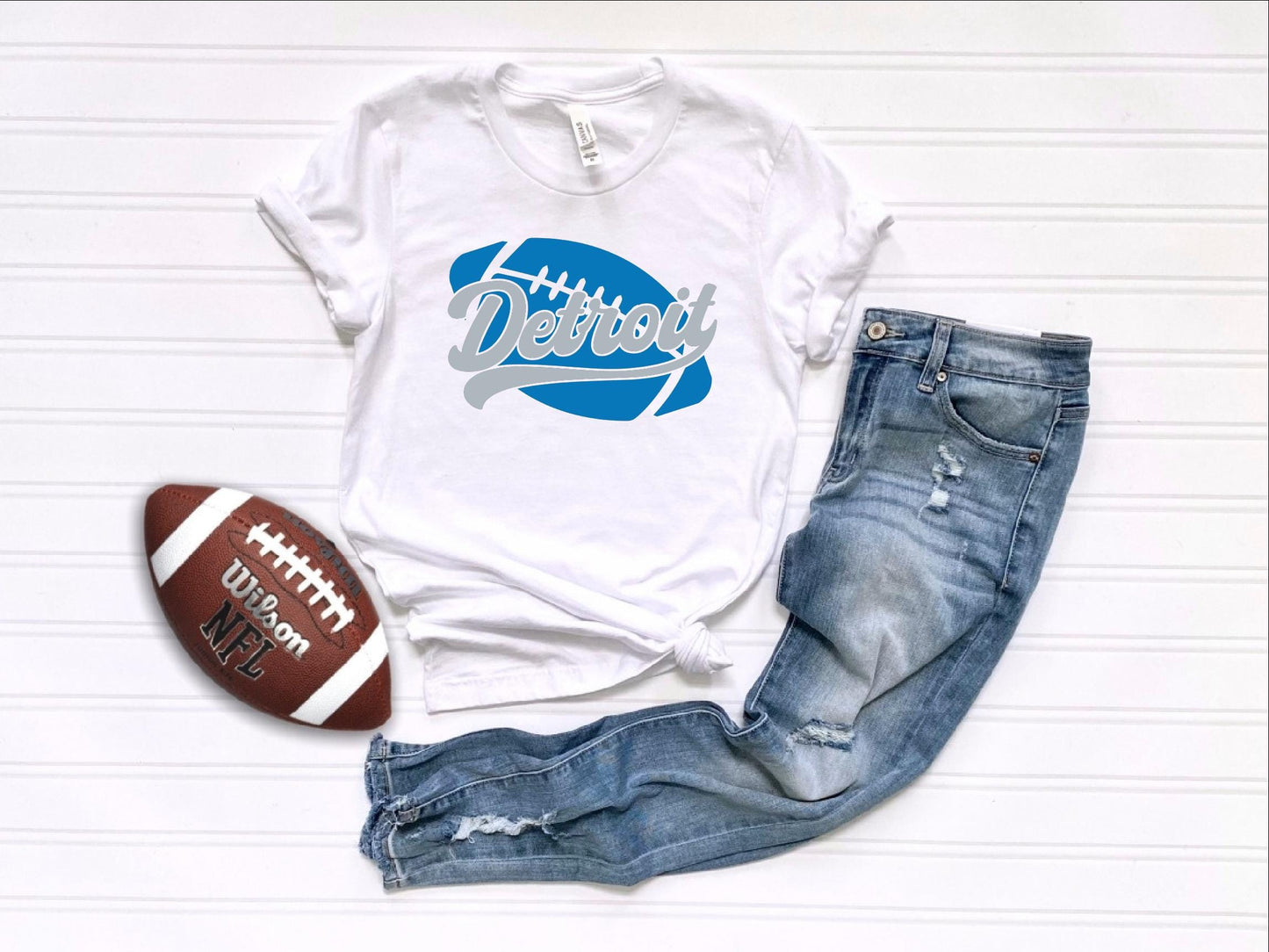 Blue Detroit Football