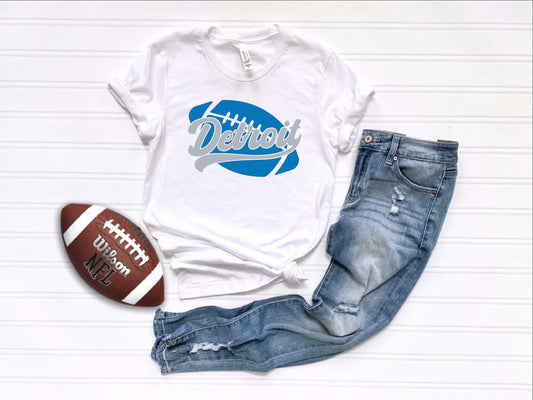 Blue Detroit Football