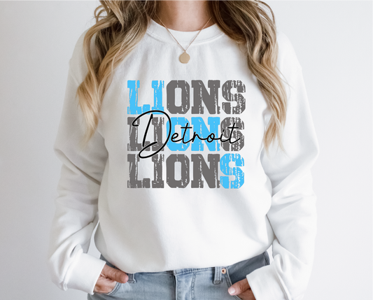 Grey and Blue Lions