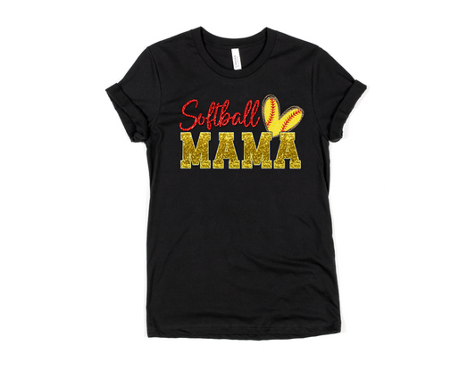 Softball Mama Heart